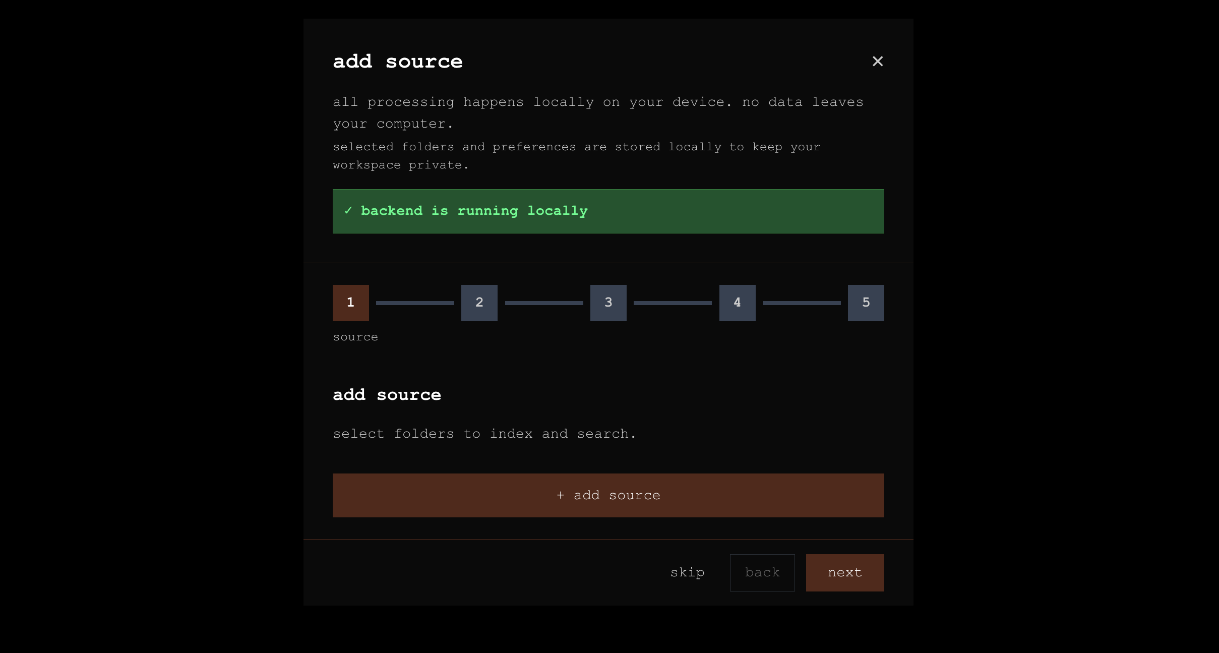 add source wizard step 1